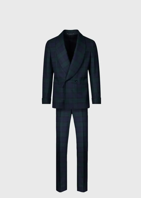 Black Watch Shawl Collar Suit