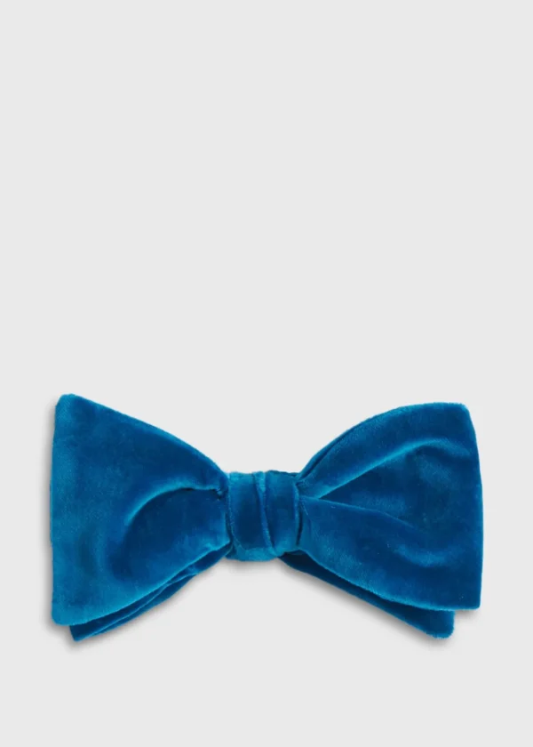 Blunt Edge Cotton Velvet Bow