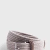 Braided Wool Belt With Suede Trim
