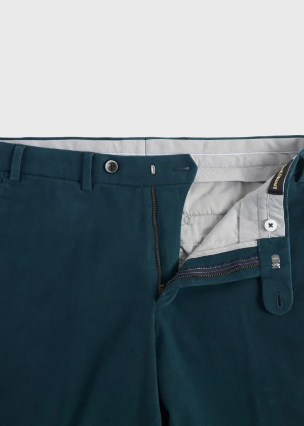 Brushed Cotton Plain Front Newton Pant
