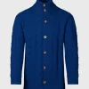 Cable Mock Neck Cardigan