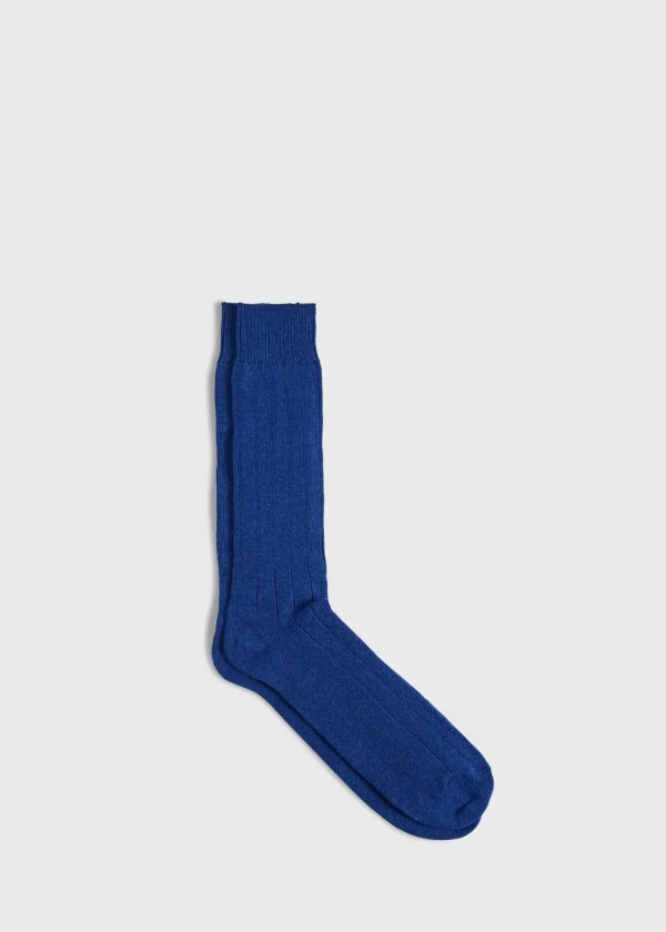 Cashmere Blend Ribbed Sock