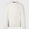Cashmere Cable And Rib Crewneck Sweater