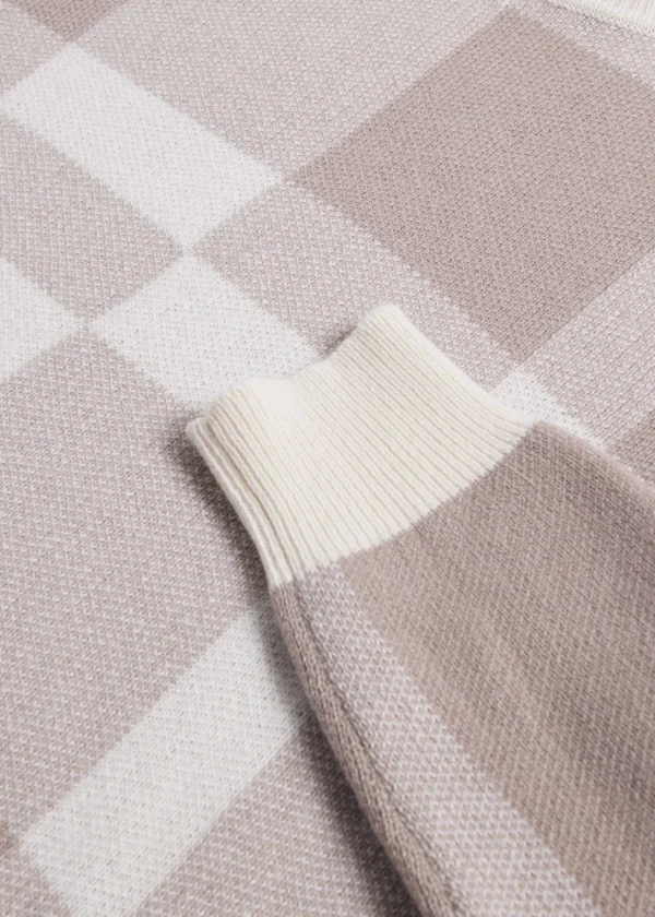 Cashmere Jacquard Crewneck Sweater