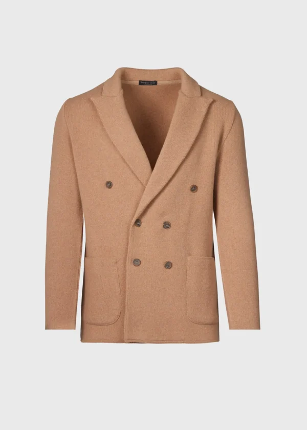 Cashmere Knitted Double Breasted Blazer