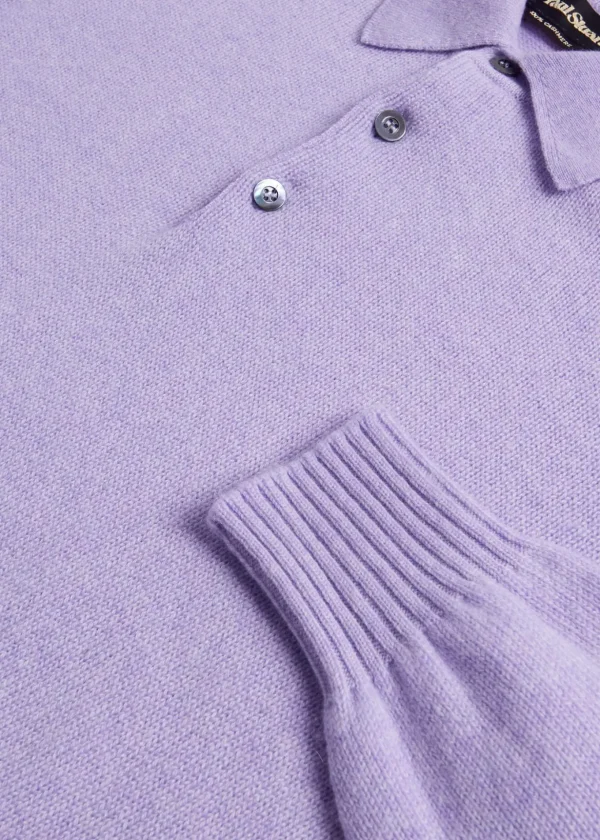 Cashmere Long Sleeve Polo