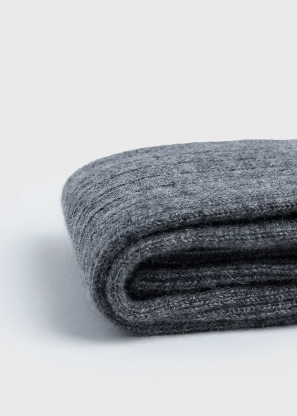 Cashmere Ribbed Sock