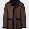 Cocoa Suede Shearling Coat