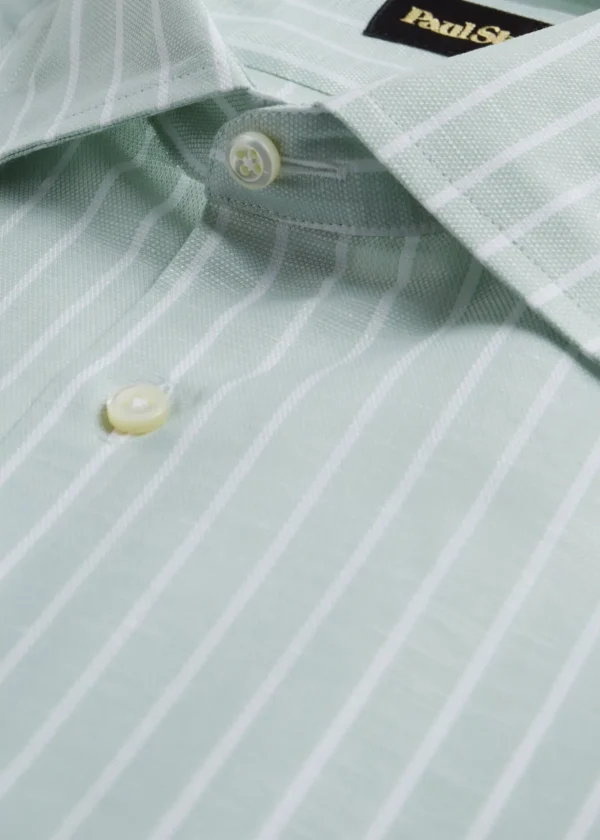 Cotton & Linen Striped Dress Shirt