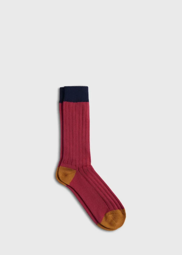 Cotton Blend Ribbed Sock