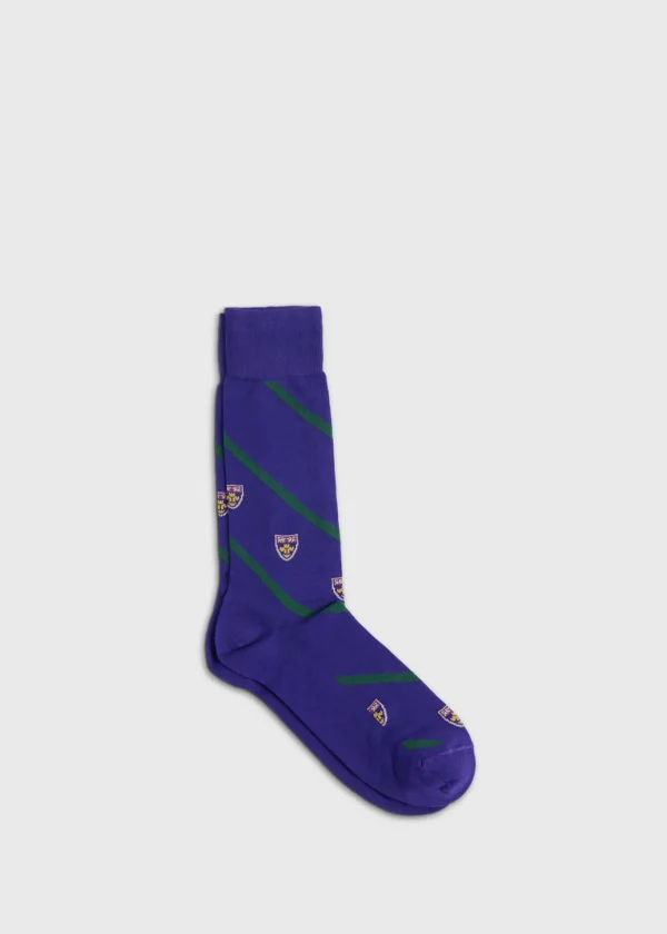 Cotton Crest Motif Sock