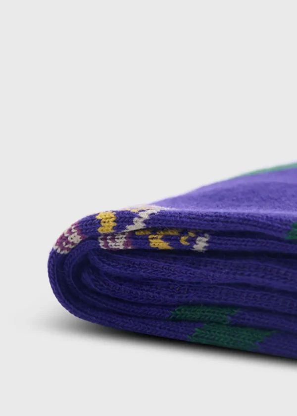Cotton Crest Motif Sock