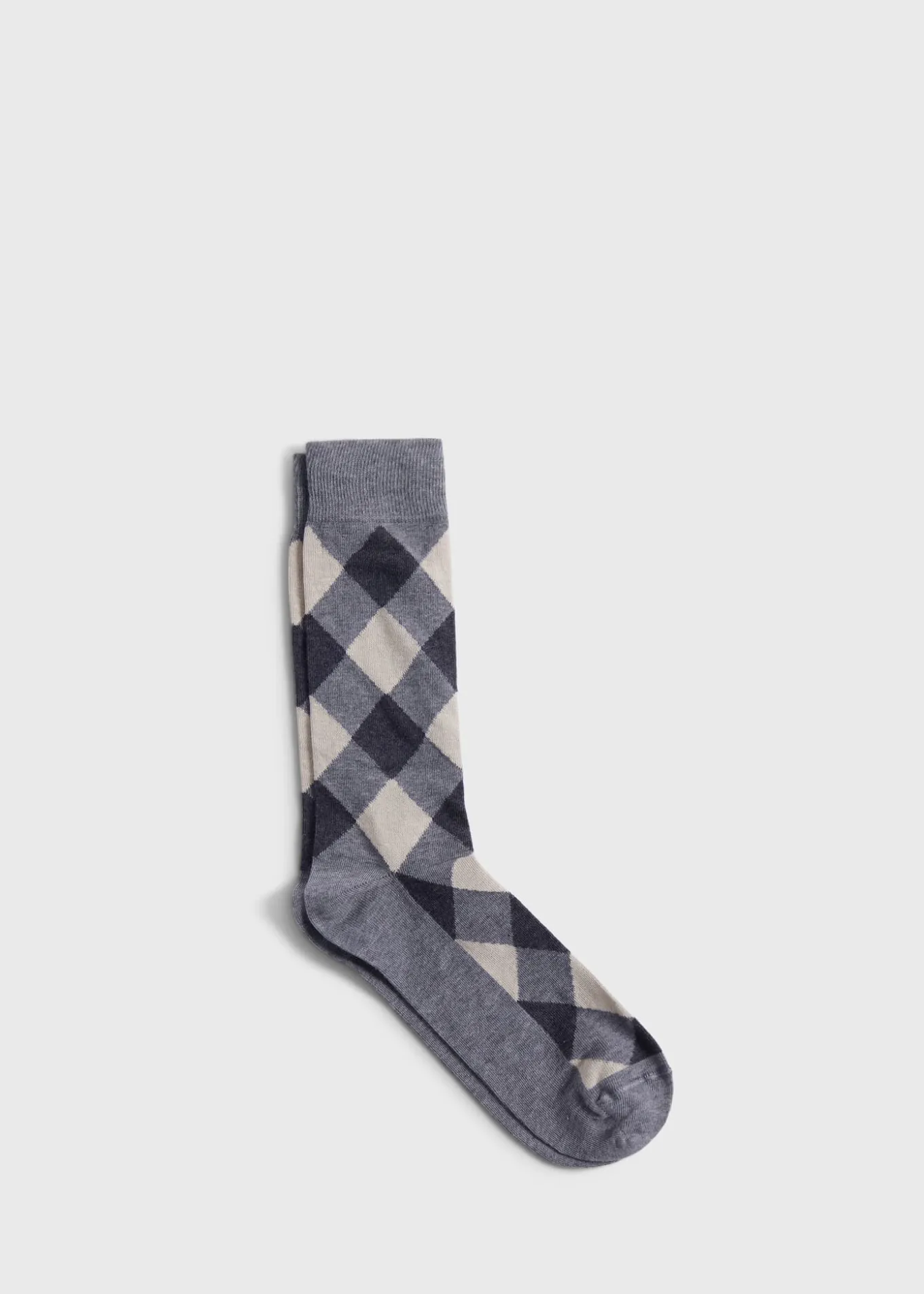 cotton_diamond_motif_sock_0.webp Cotton Diamond Motif Sock