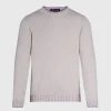 Cotton Mouliné Crewneck Sweater