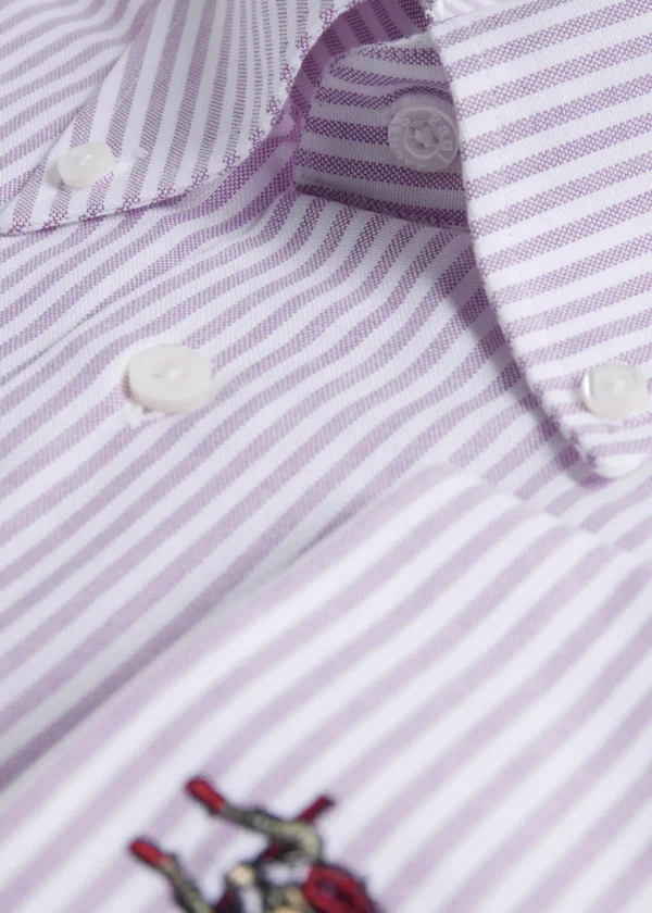 Cotton Oxford Striped Sport Shirt