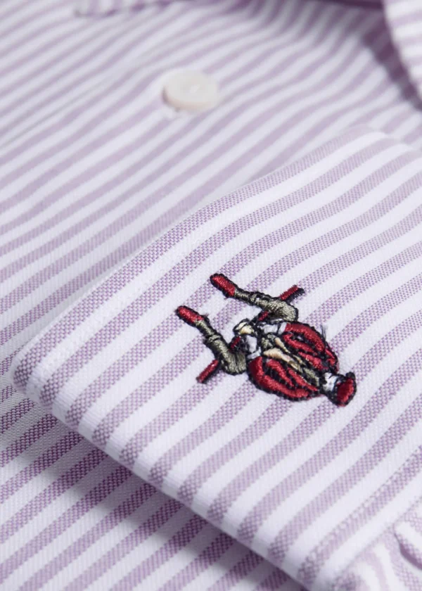 Cotton Oxford Striped Sport Shirt