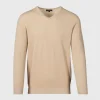 Cotton Piqué V-Neck Sweater