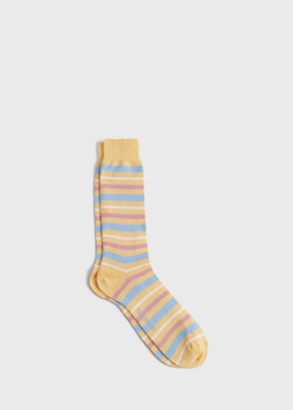 Cotton Variegated Multicolor Stripe Sock