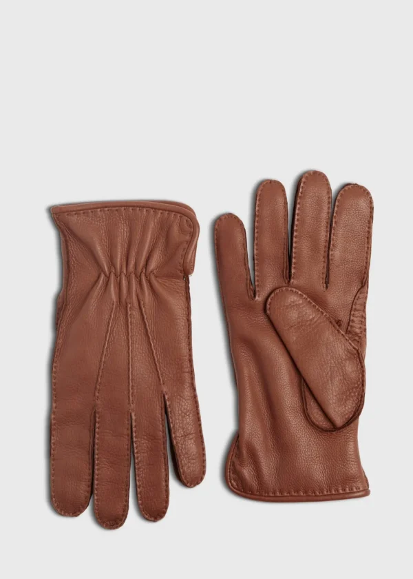 Deerskin Leather Glove With Cashmere Lining