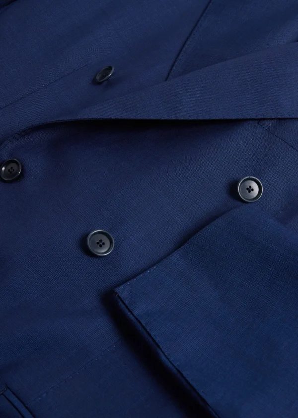 Double Breasted Tick Weave Suit