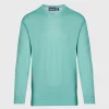 Fine Gauge Cotton V-Neck Sweater