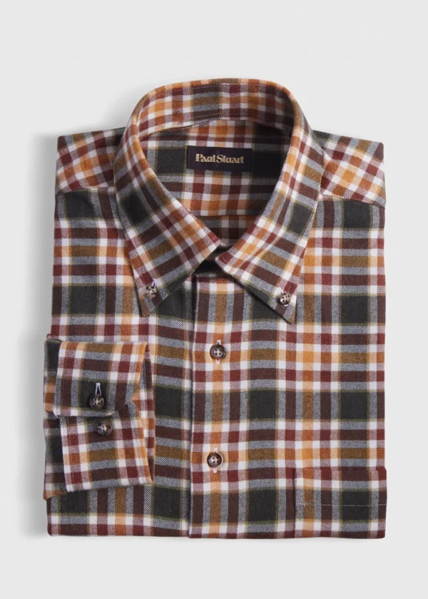 Flannel Plaid Sport Shirt