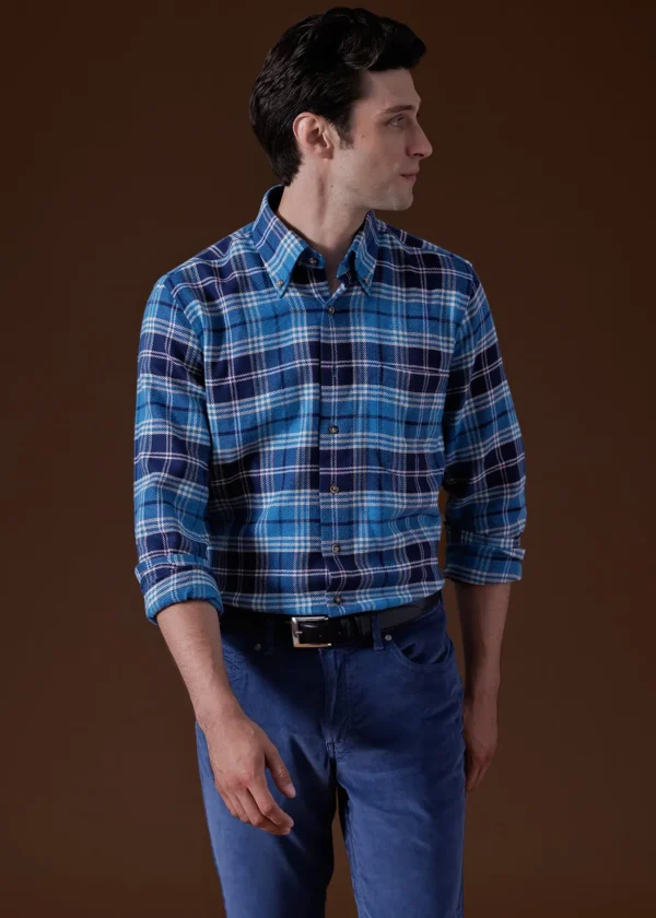 Flannel Plaid Sport Shirt