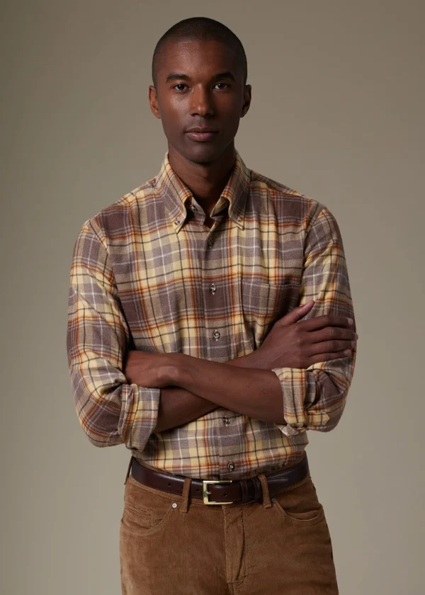 Flannel Plaid Sport Shirt