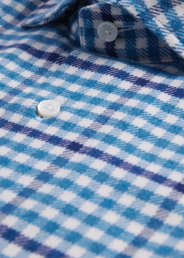 Flannel Small Plaid Sport Shirt