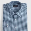 Gingham Check Twill Sport Shirt