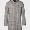 Hooded Plaid Coat