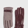 Knit And Leather Two Tone Glove