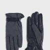 Knit And Leather Two Tone Glove