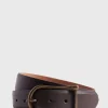 Leather Belt With Brass Buckle