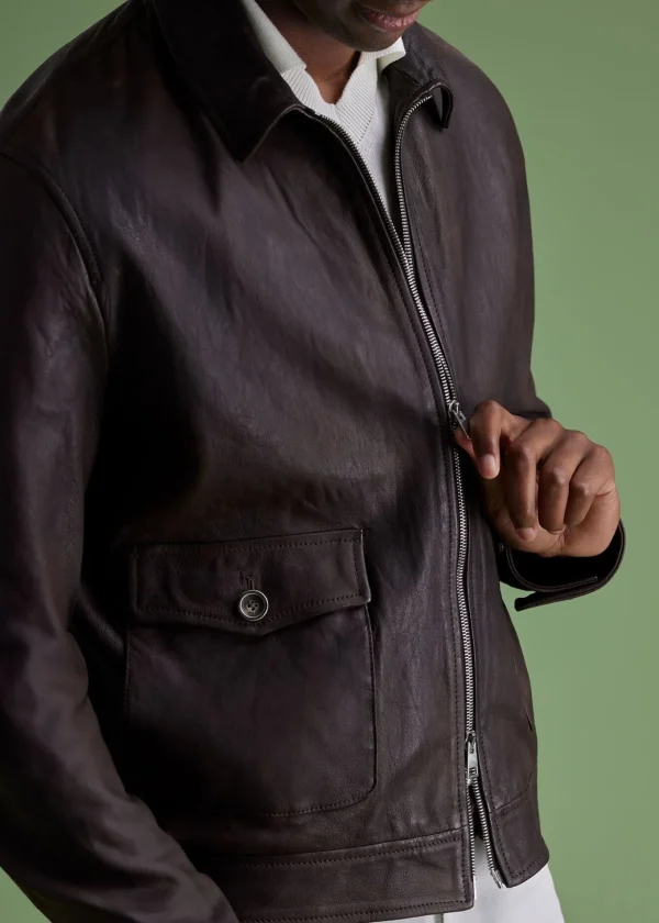 Leather Bomber Jacket