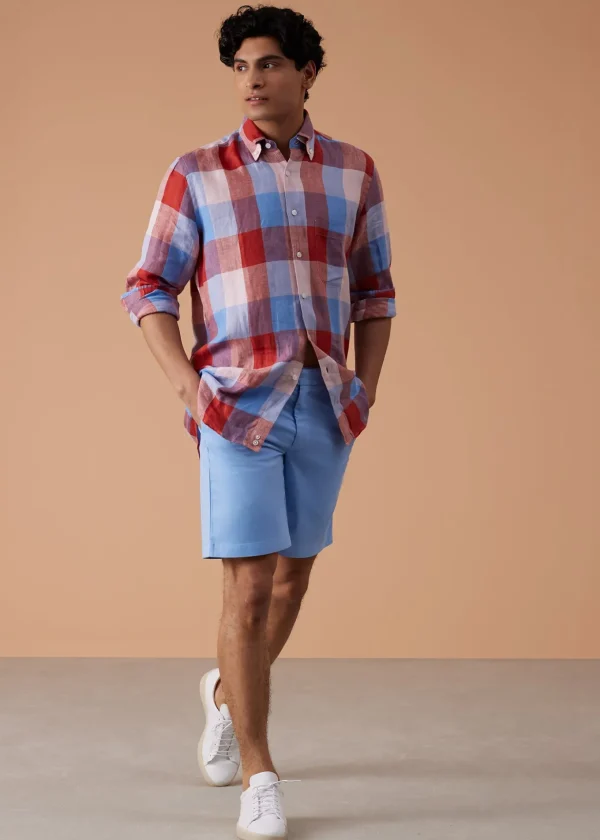 Linen Buffalo Check Sport Shirt