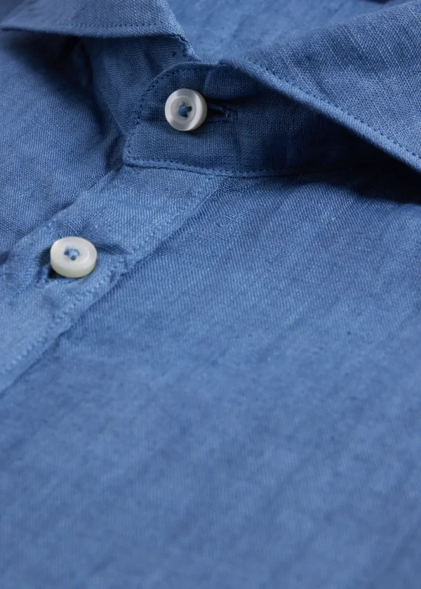 Linen Half Placket Sport Shirt