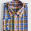 Linen Plaid Sport Shirt