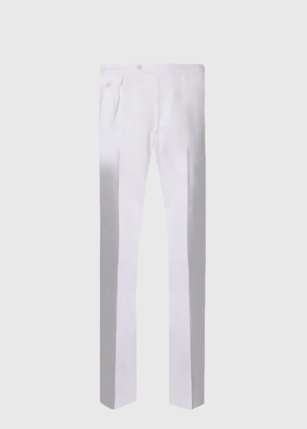 Linen Washed Pleated Front Trouser