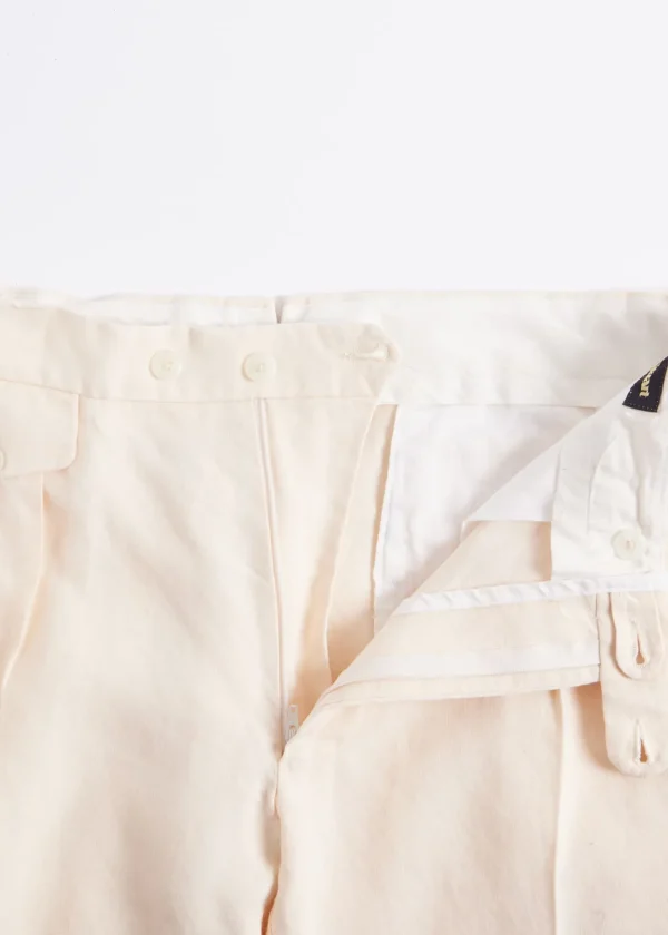 Linen Washed Pleated Front Trouser