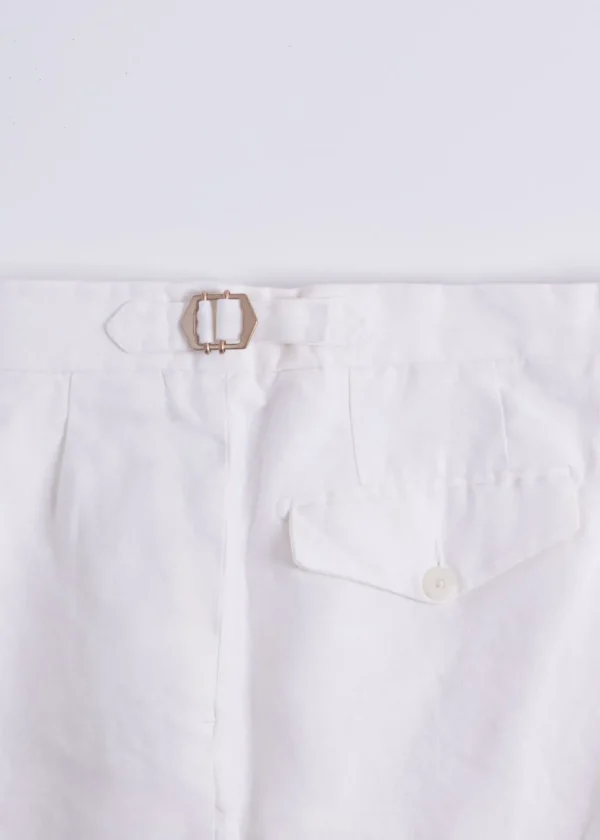 Linen Washed Pleated Front Trouser