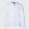 Long Sleeve Linen Polo