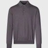 Long Sleeve Merino Wool Polo Shirt