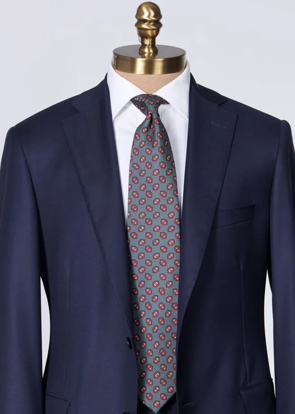 Madder Silk Hexagon Print Tie