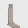 Mercerized Cotton Parquet Pattern Sock