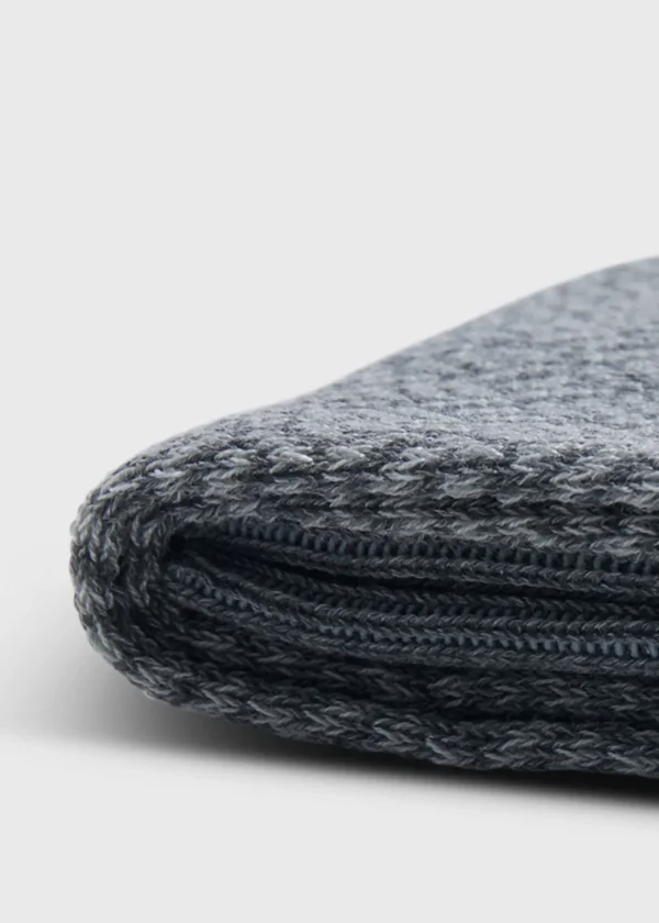 Mercerized Cotton Parquet Pattern Sock