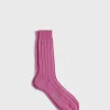 Mercerized Cotton Ribbed Sock