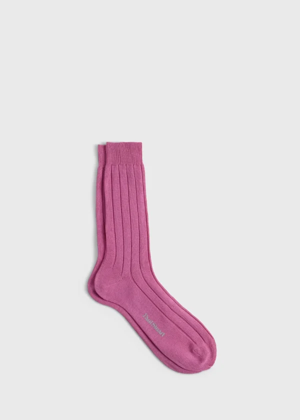 Mercerized Cotton Ribbed Sock
