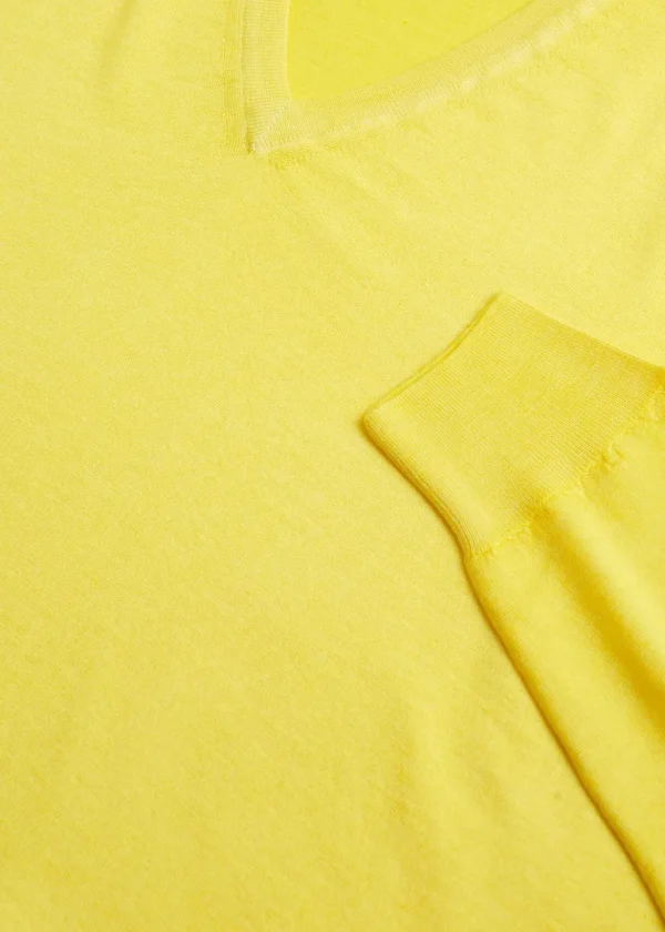 Merino Wool Watercolor V-Neck Sweater