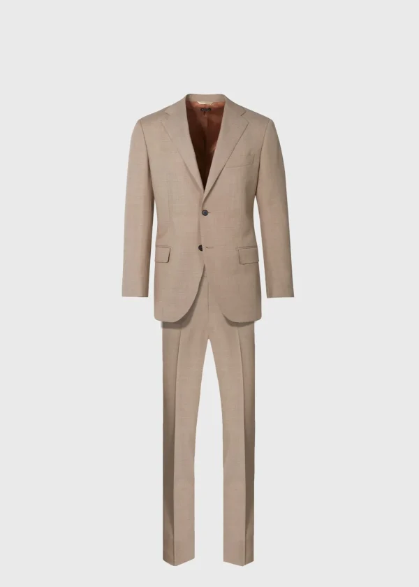Mélange Tan All Year Wool Suit